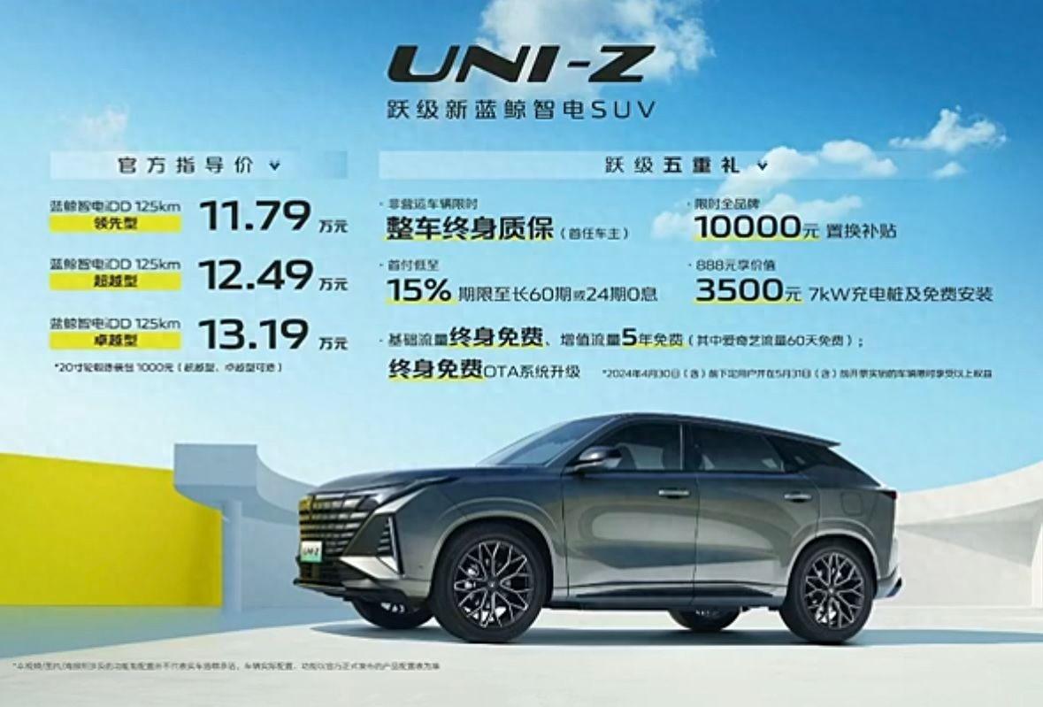 長安UNI-Z上市 售11.79-13.19萬元,能否打響新藍鯨動力第一槍?