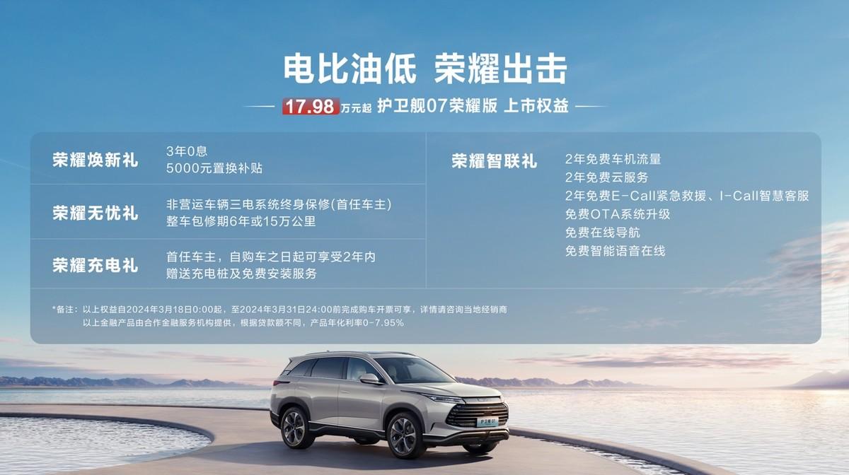 直降3萬元,超值大五座超混SUV比亞迪護(hù)衛(wèi)艦07榮耀版震撼登場!