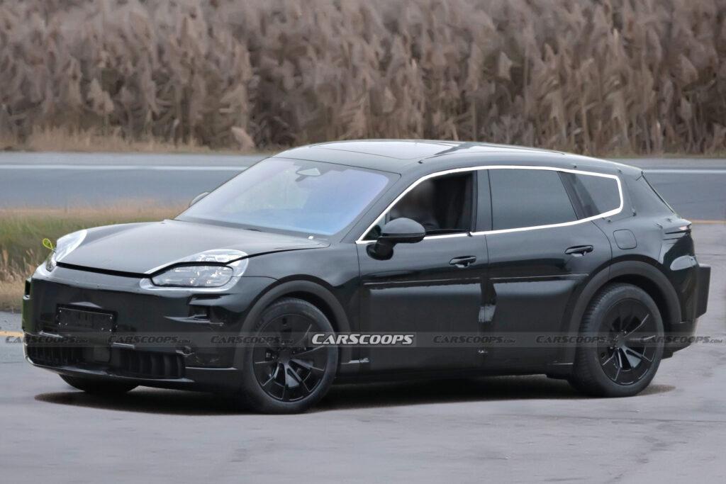 定位純電動(dòng)三排座SUV,保時(shí)捷K1測試諜照曝光