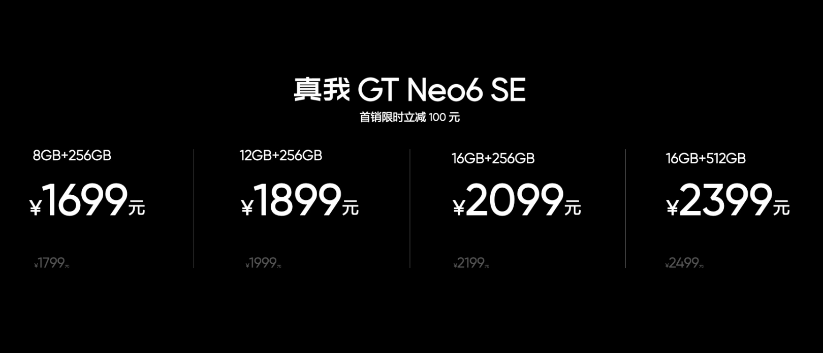 1699元!真我GT Neo6 SE登場:屏幕亮度卷翻了