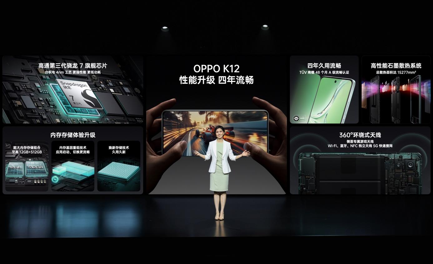 OPPO K12正式發布,售價1799元起,開百瓦閃充超長續航雙普及時代