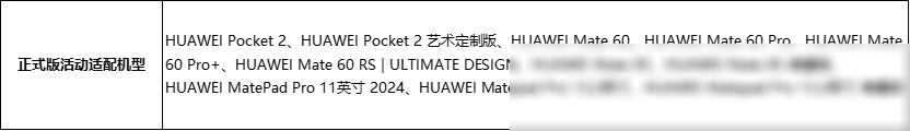 華為Pocket 2/Mate 60系列等11款機型開放鴻蒙
