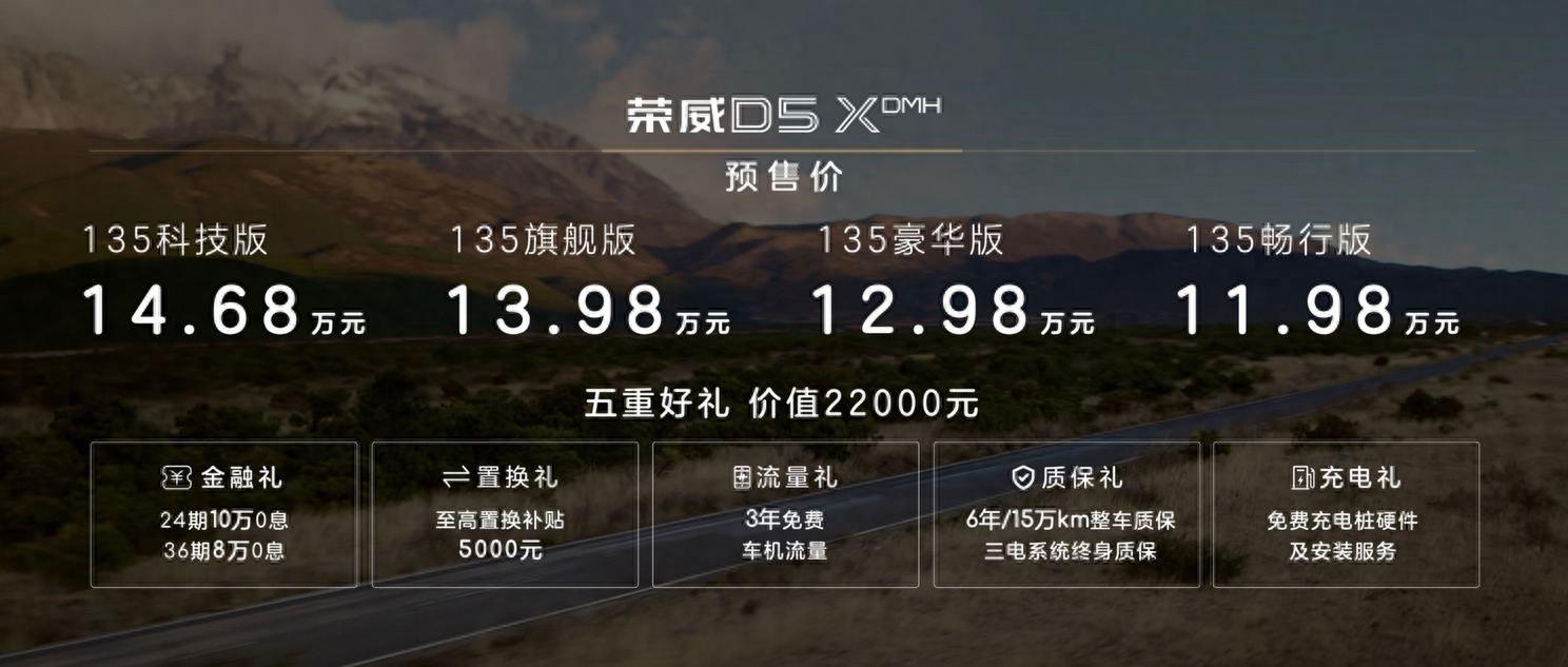 上汽榮威全新混動(dòng),綜合續(xù)航1300km,預(yù)售價(jià)11.98萬起,帶勁不?