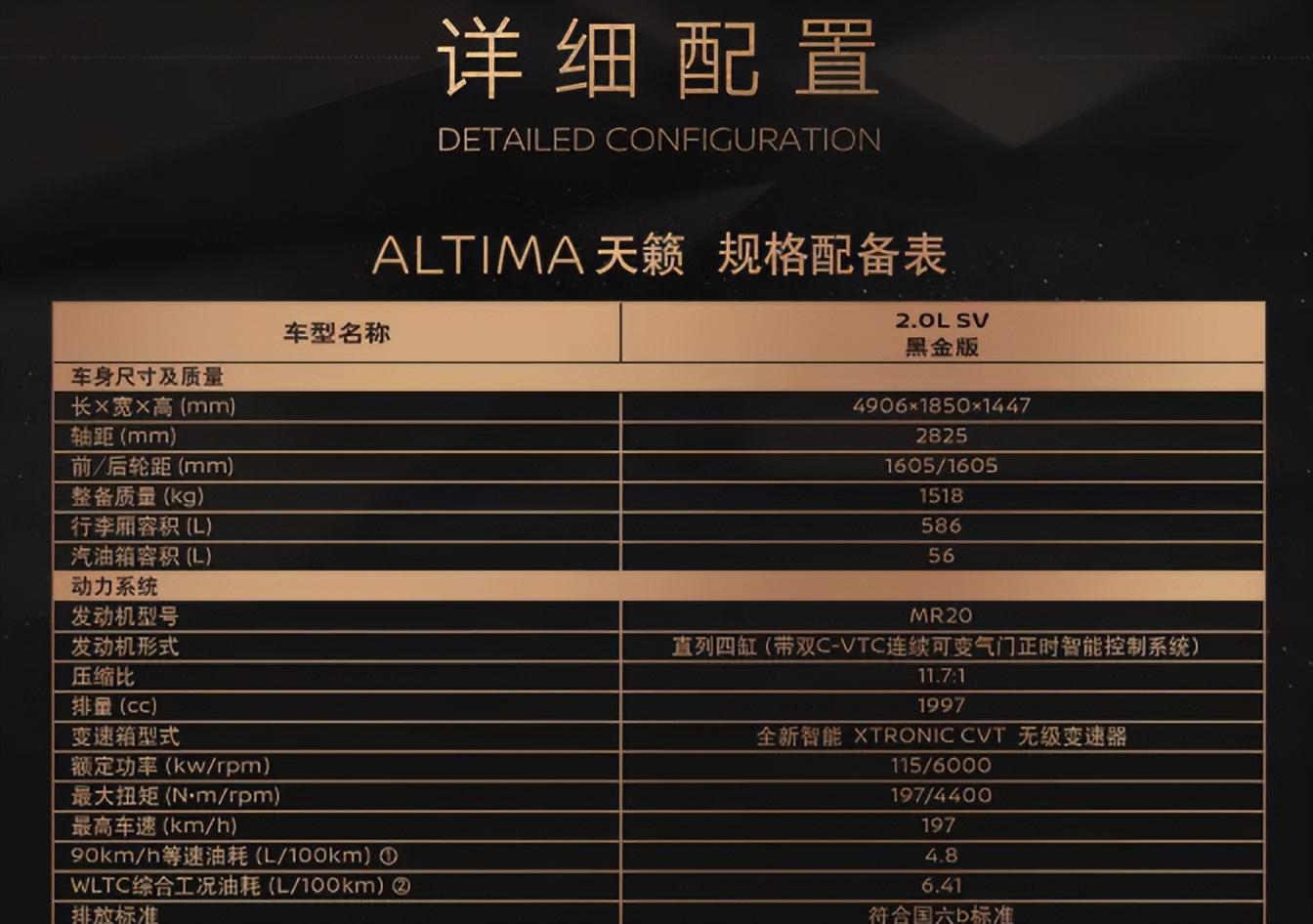 20萬買一輛日產天籟明智嗎?19.12萬元的天籟黑金版給你