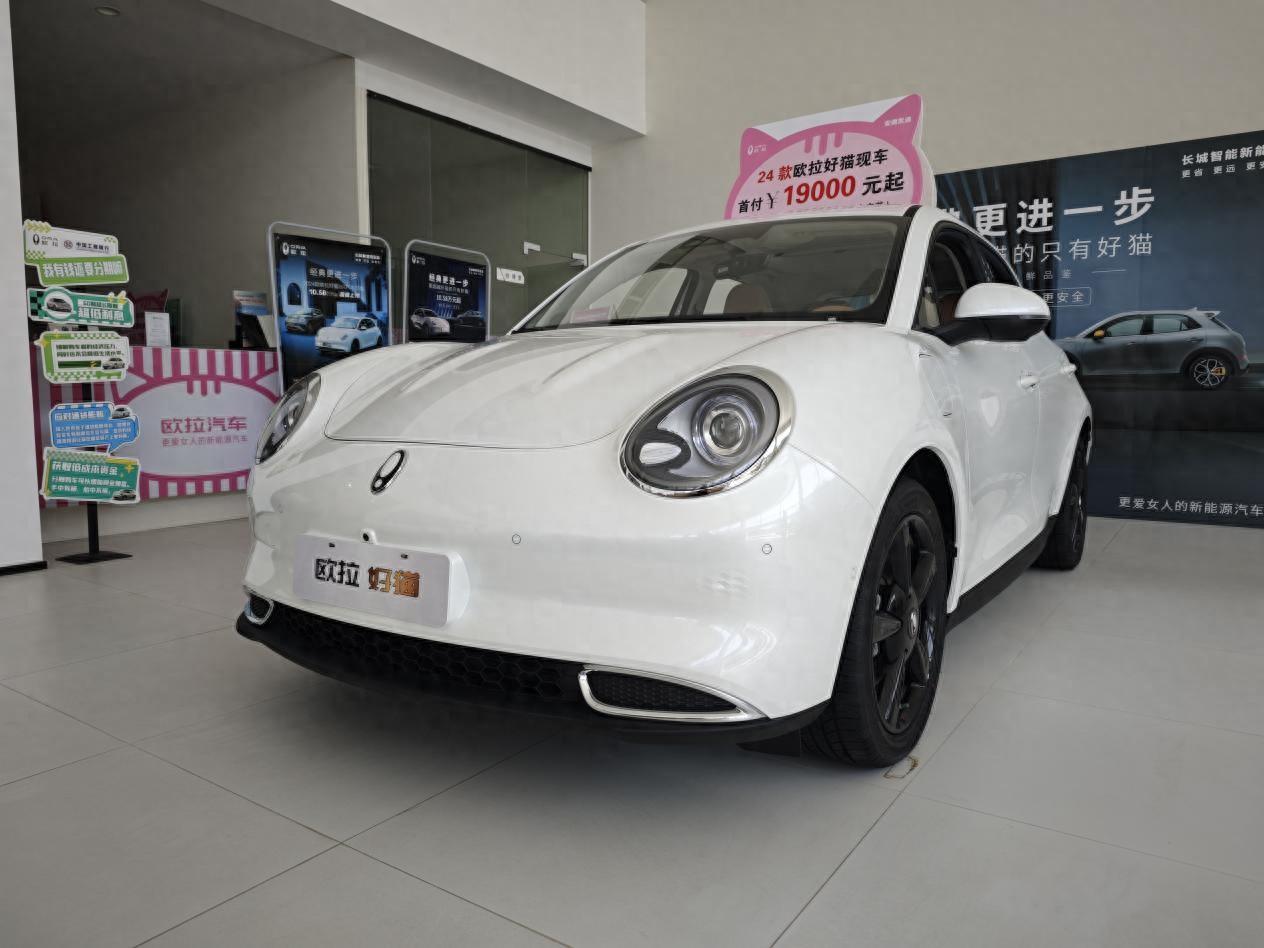 適合女性的純電小車,2024款歐拉好貓到店實拍,降價還增配