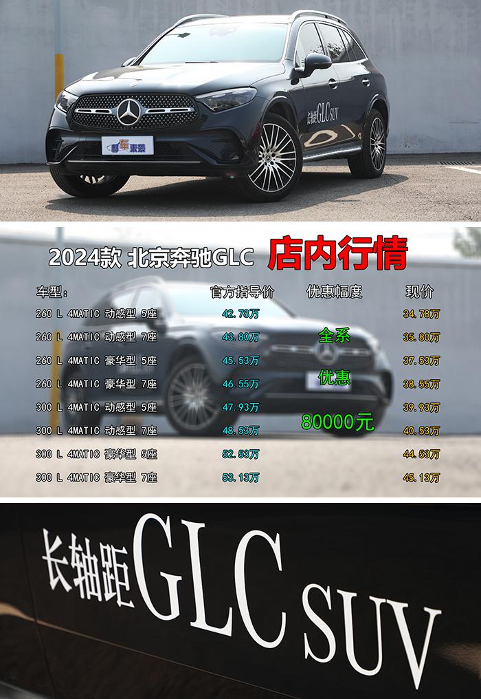 40萬能落地買豪華SUV,選全系降8萬還是打7折?奔馳GLC對比寶馬X3