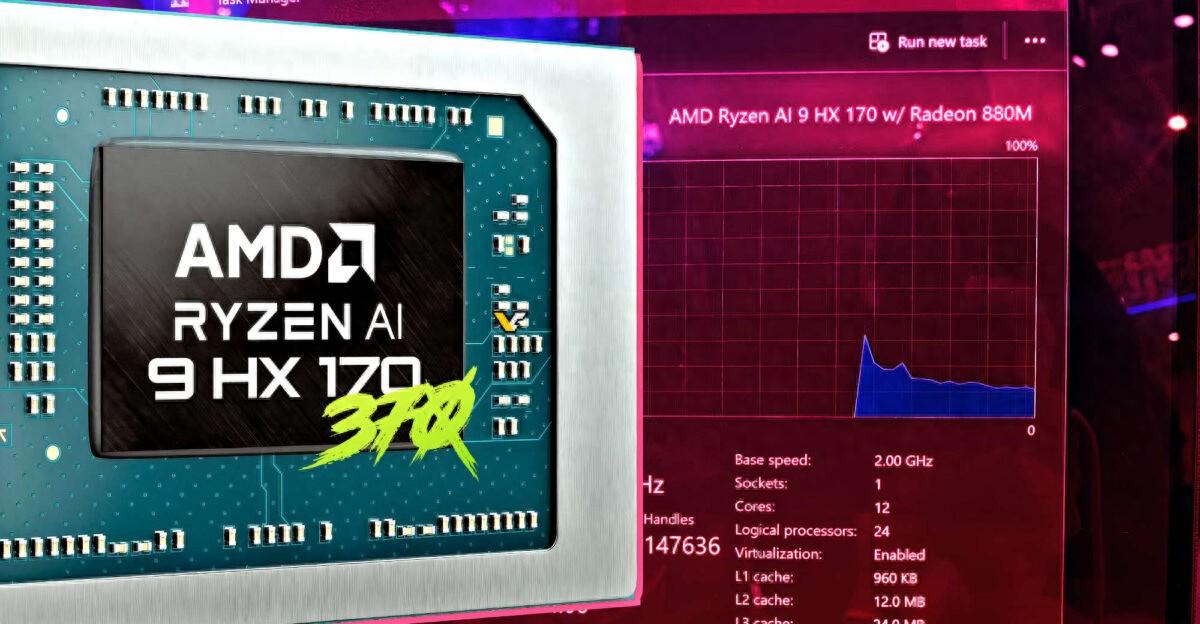好消息!Ryzen AI 9 HX 370 CPU和核顯跑分已曝光,性能炸裂