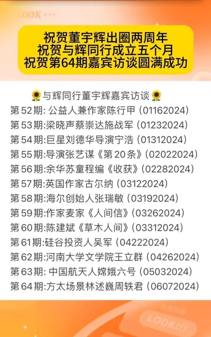 誰說“隨時隨地復制1000個董宇輝”?兩年嘉賓訪談64場歡迎試試看