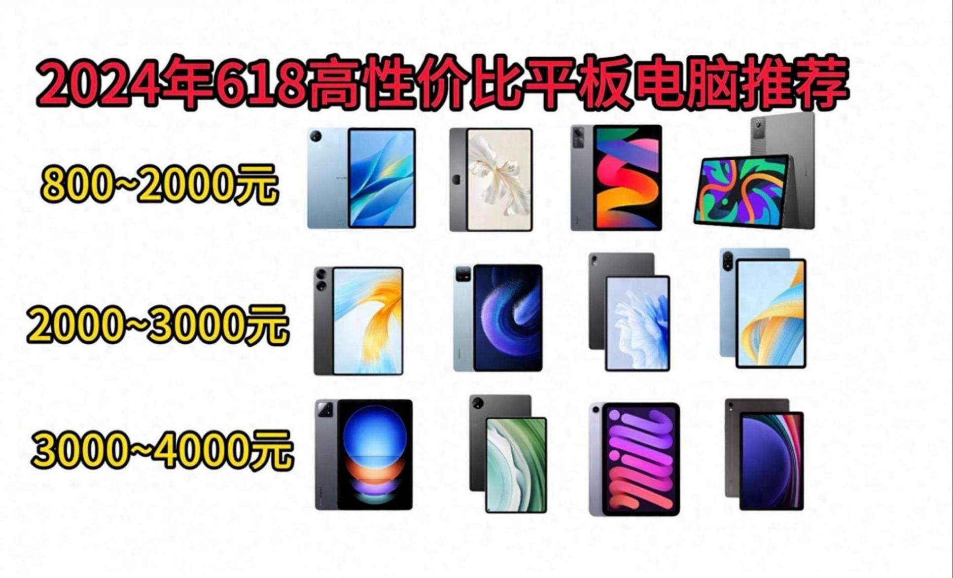 618平板筆記本降價推薦:京東618第三波高性價比平板ipad銷量榜,3款對比分析