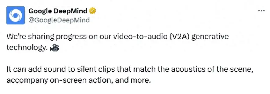 AI視頻進入有聲時代!谷歌發布視頻生成音頻技術,效果驚艷網友!