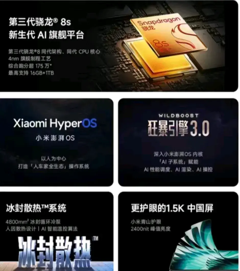新款上市小米紅米Redmi Turbo3第三代驍龍8s 90w快充 1.5k直屏5G手機