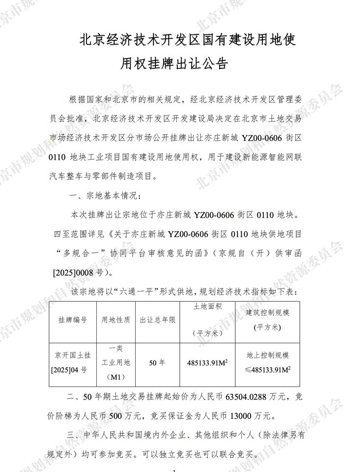 小米6.35億北京拿地,擬用于建設新能源汽車工廠