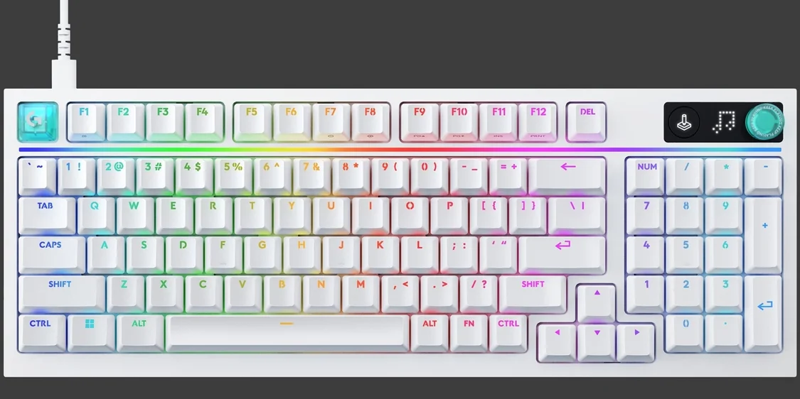 羅技G推首款8K客制化機械游戲鍵盤G316 X:98配列有線連接