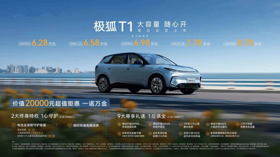 6.28萬(wàn)起正式上市,“超值精品”極狐T1開創(chuàng)長(zhǎng)軸距小車新格局