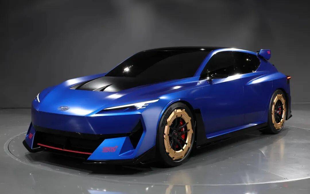 斯巴魯全新STI概念車亮相車展,電動+燃油,久違了!