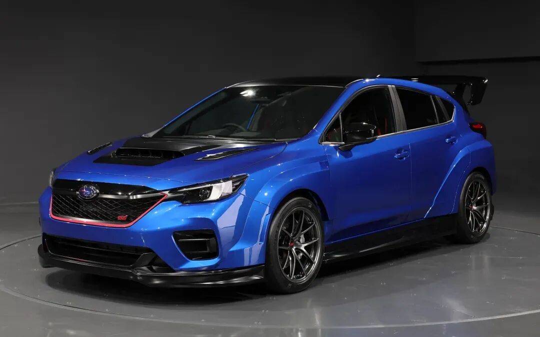 斯巴魯全新STI概念車亮相車展,電動+燃油,久違了!